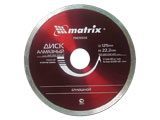 ДИСК АЛМАЗНЫЙ ОТРЕЗНОЙ СПЛОШНОЙ, 200 Х 22,2 ММ, МОКРАЯ РЕЗКА MATRIX PREMIUM