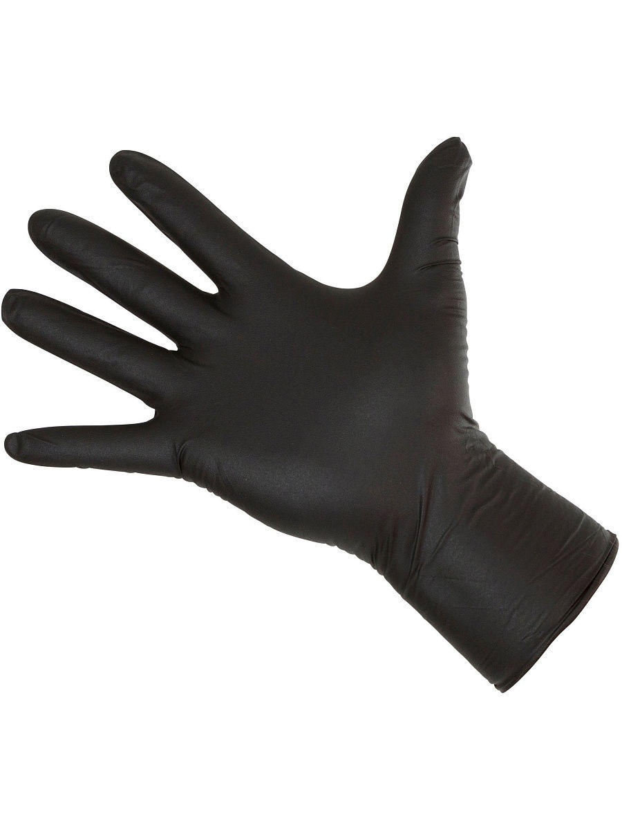 Фото: Перчатки одноразовые нитриловые paclan, 25 пар., 50 шт, цвет черный, характеристики, описание